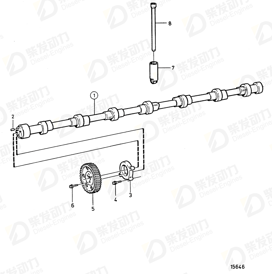 VOLVO Tappet 1556947 Drawing